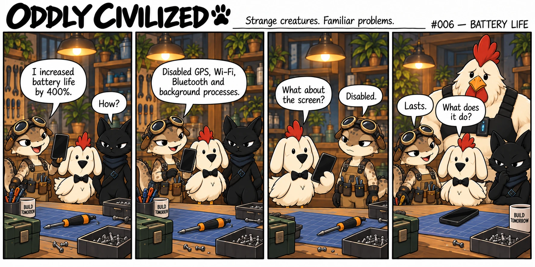 Battery Life, comic image 1 of 1.
